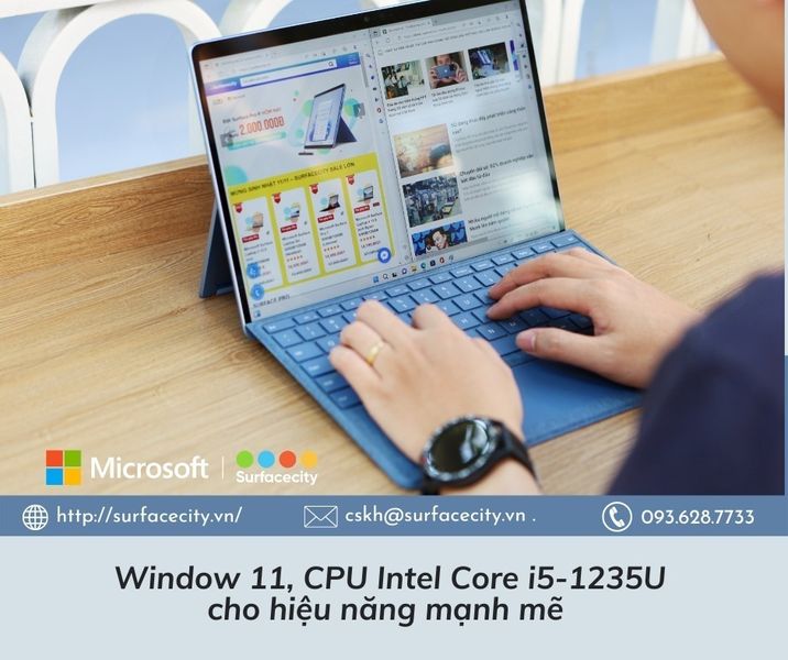 Surface Pro 9 với thời lượng pin từ 8 đến 12,5 giờ