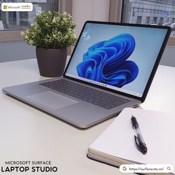 Surface Laptop Studio và MacBook Pro 14 inch