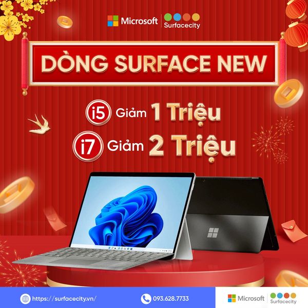 Dòng LAPTOP SURFACE NEW (i5 giảm 1 triệu/I7 giảm 2 triệu)