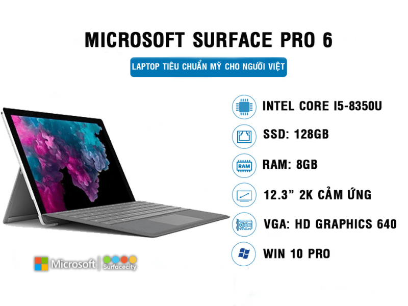 Hiệu suất của Surface Pro 6 và 5 