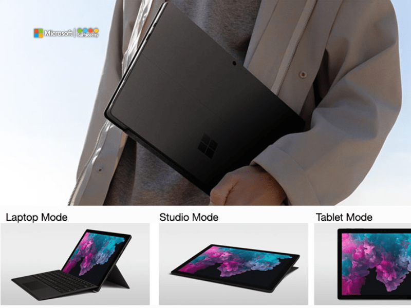 Khả năng di động của Surface Pro 6 và 5