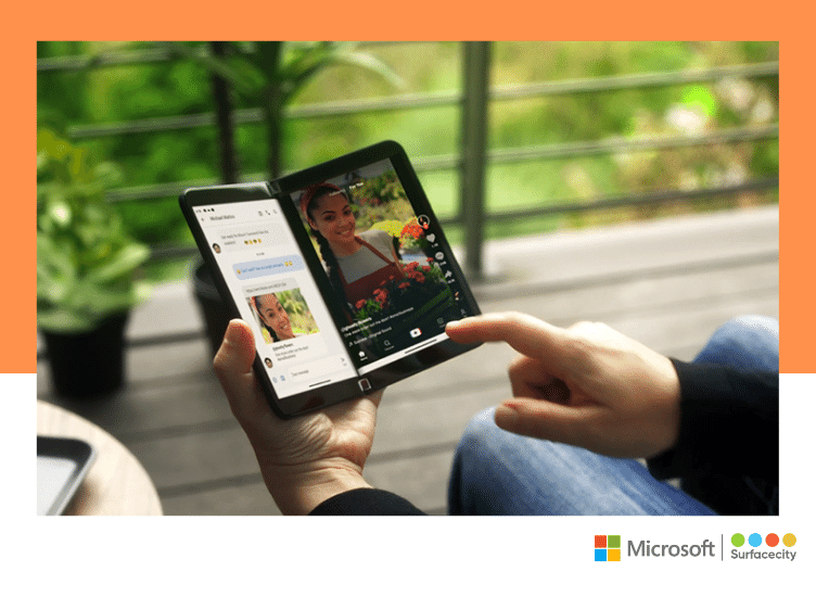 Surface Duo 2 với hai màn hình riêng biệt với diện tích sử dụng lớn