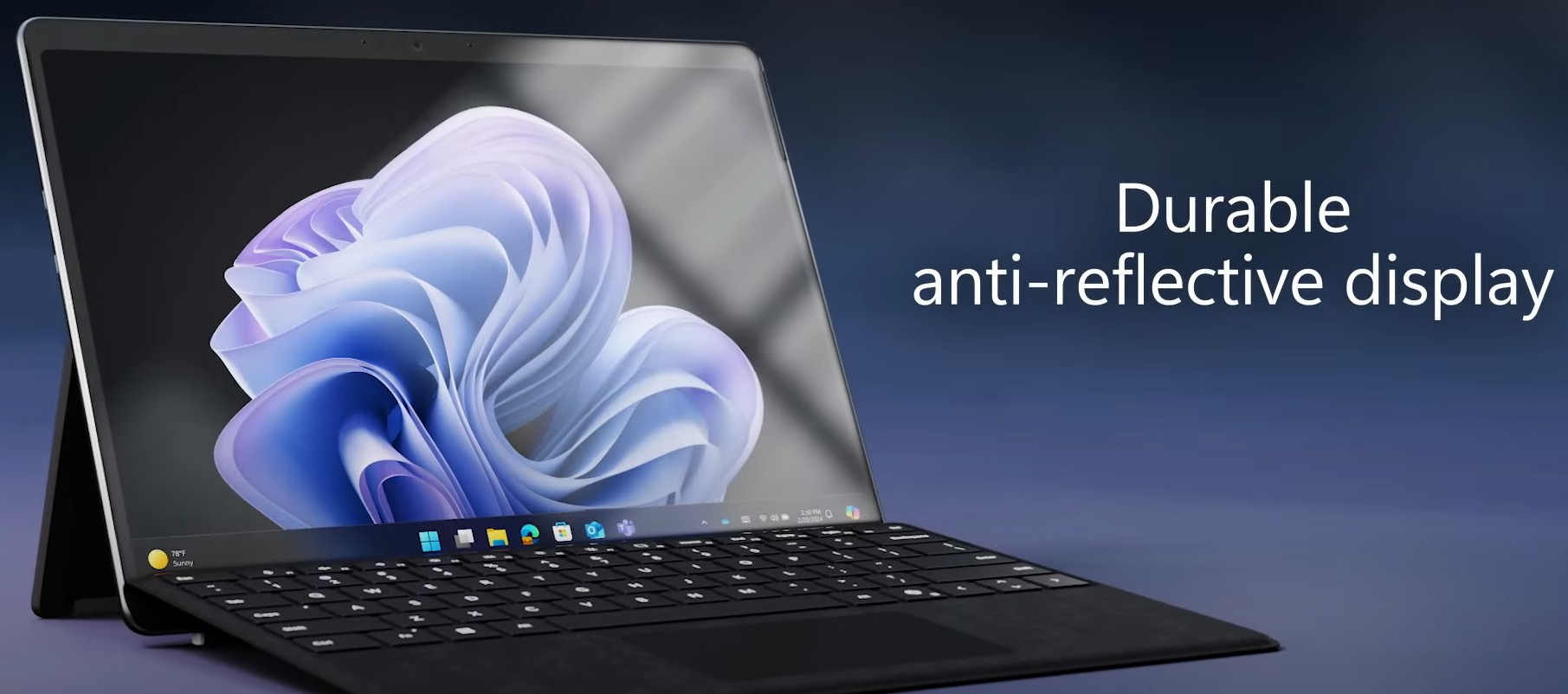 Màn hình chống chói lóa có trên Surface Pro 10