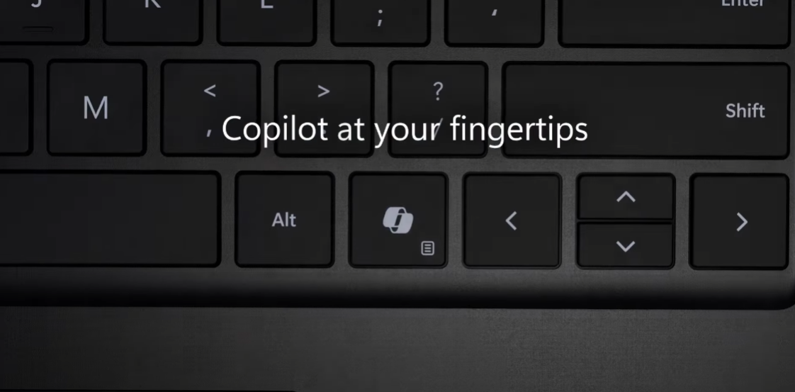 Phím tắt Copilot có trên bàn phím của Surface Laptop 6